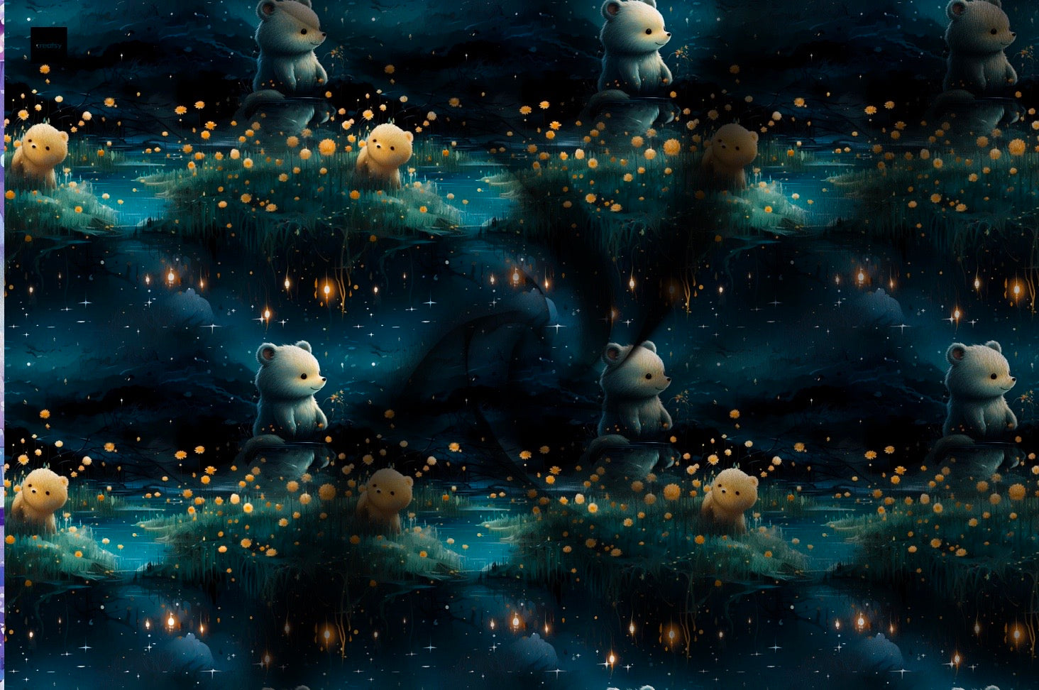 Nacht Traum Bärchen Stoff